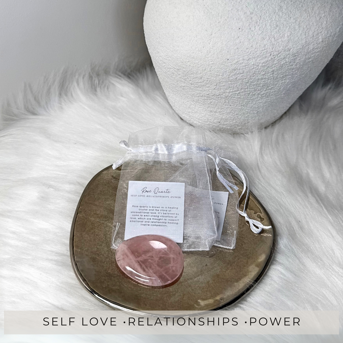 Rose Quartz Palm Stone